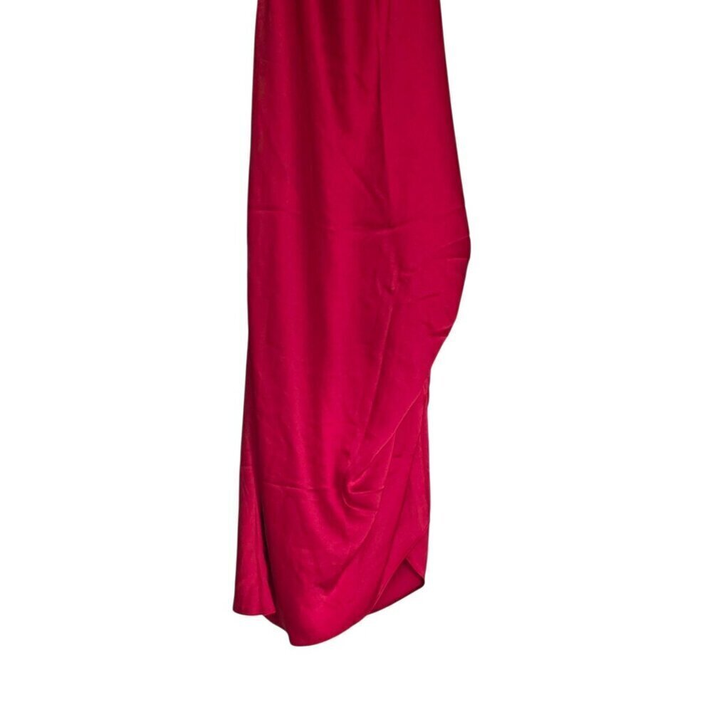 NWT Women's - Gianni Bini Peyton Red Satin Halter Dress, Size 12 - Picture 5 of 10